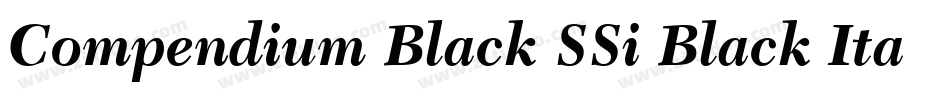 Compendium Black SSi Black Italic字体转换